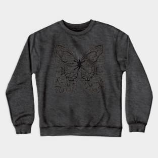 Flight of Grace The Majestic Butterfly Silhouette Crewneck Sweatshirt